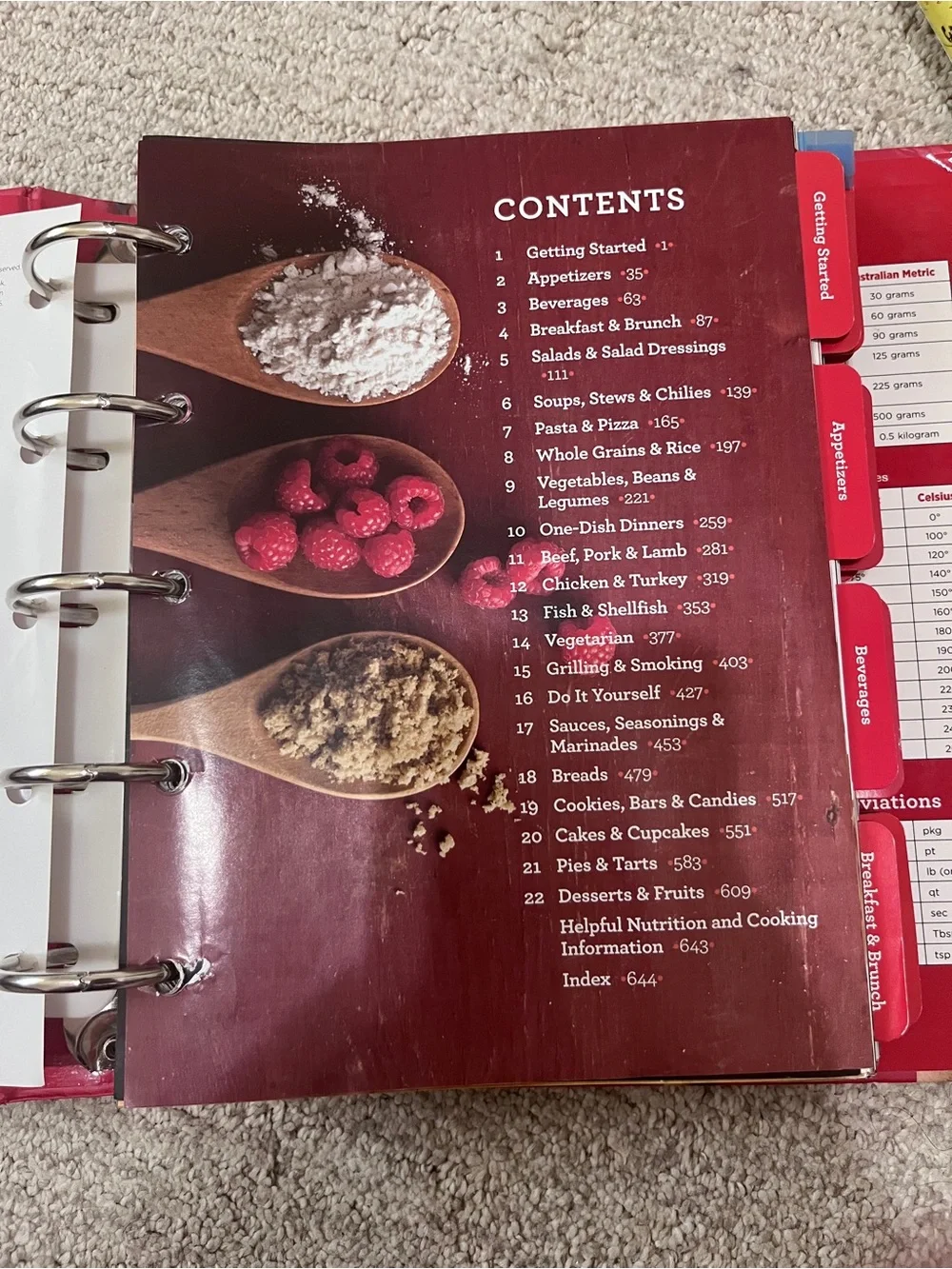 Betty Crocker Cookbook - Deep Red Cover with Spoon Graphics